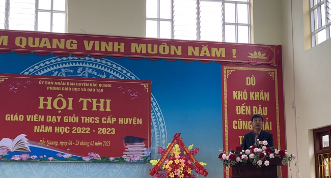 KHAI MẠC HỘI THI GV THCS DẠY GIỎI CẤP HUYỆN NĂM HỌC 2022-2023