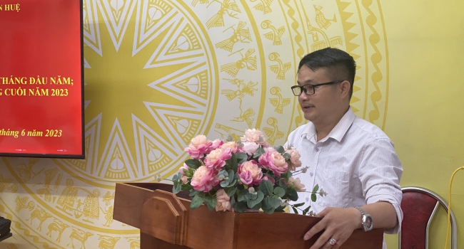 CHI BỘ TRƯỜNG THCS NGUYỄN HUỆ TỔ CHỨC SƠ KẾT 6 THÁNG ĐẦU NĂM 2023